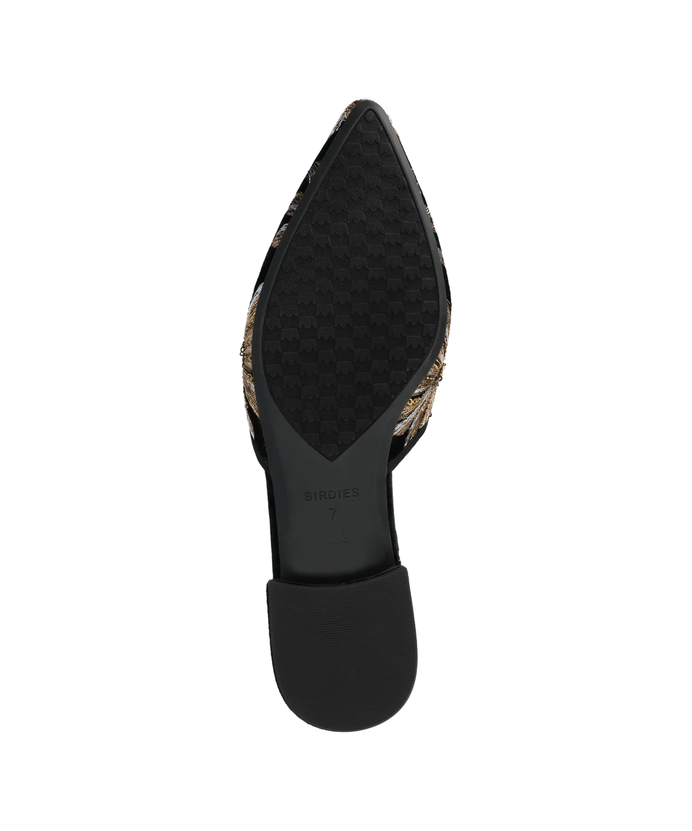 The Goldfinch 15 Mule - Black Gold Starburst Velvet - Image 5