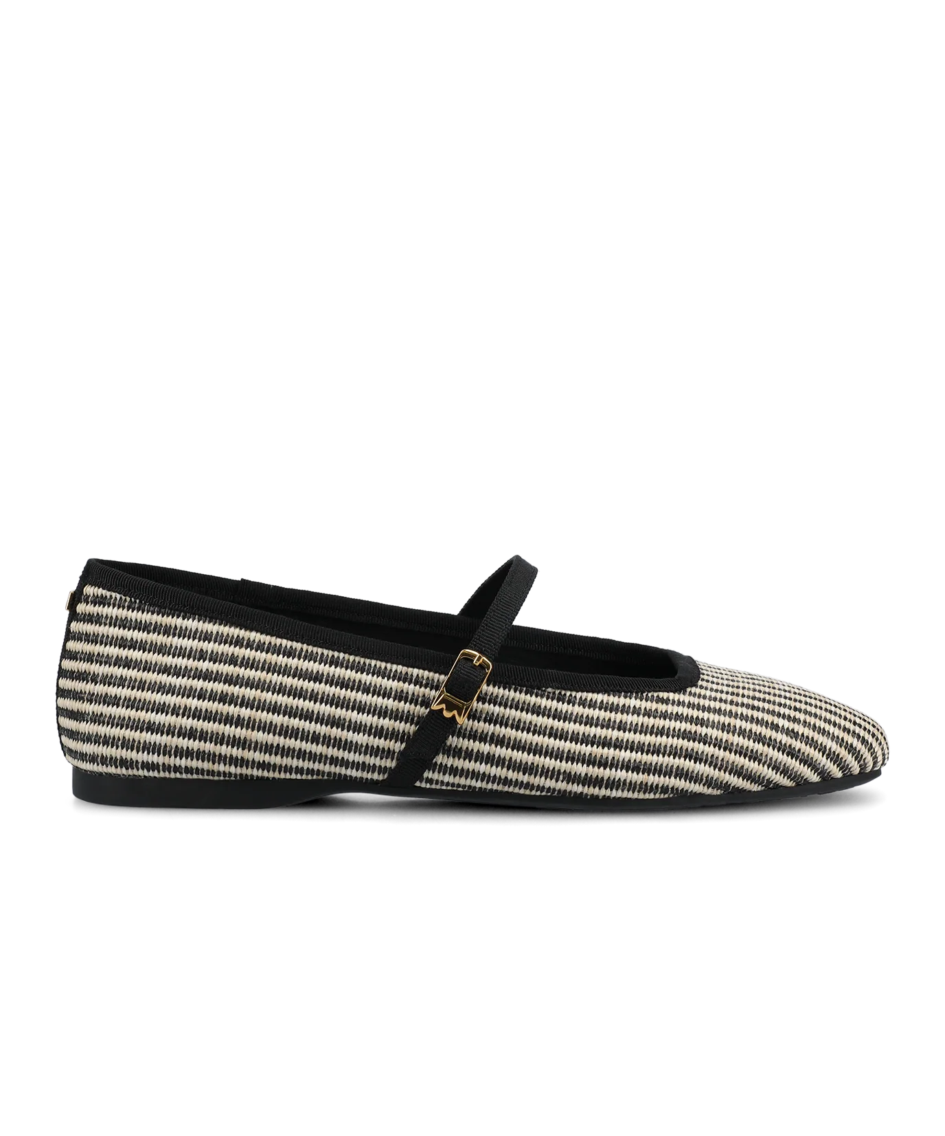 The Hummingbird Mary Jane - Black/Off White Two Tone Raffia - Image 4
