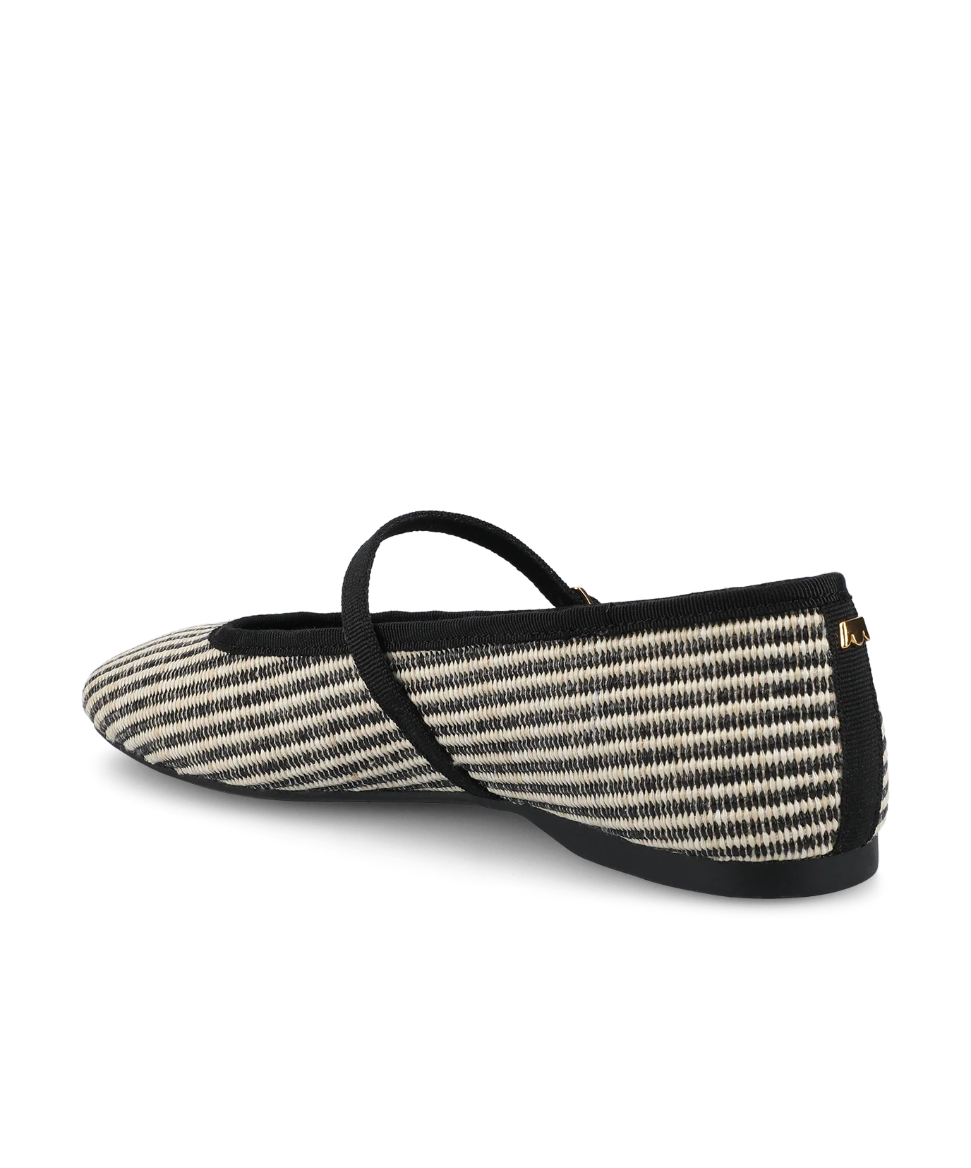 The Hummingbird Mary Jane - Black/Off White Two Tone Raffia - Image 5