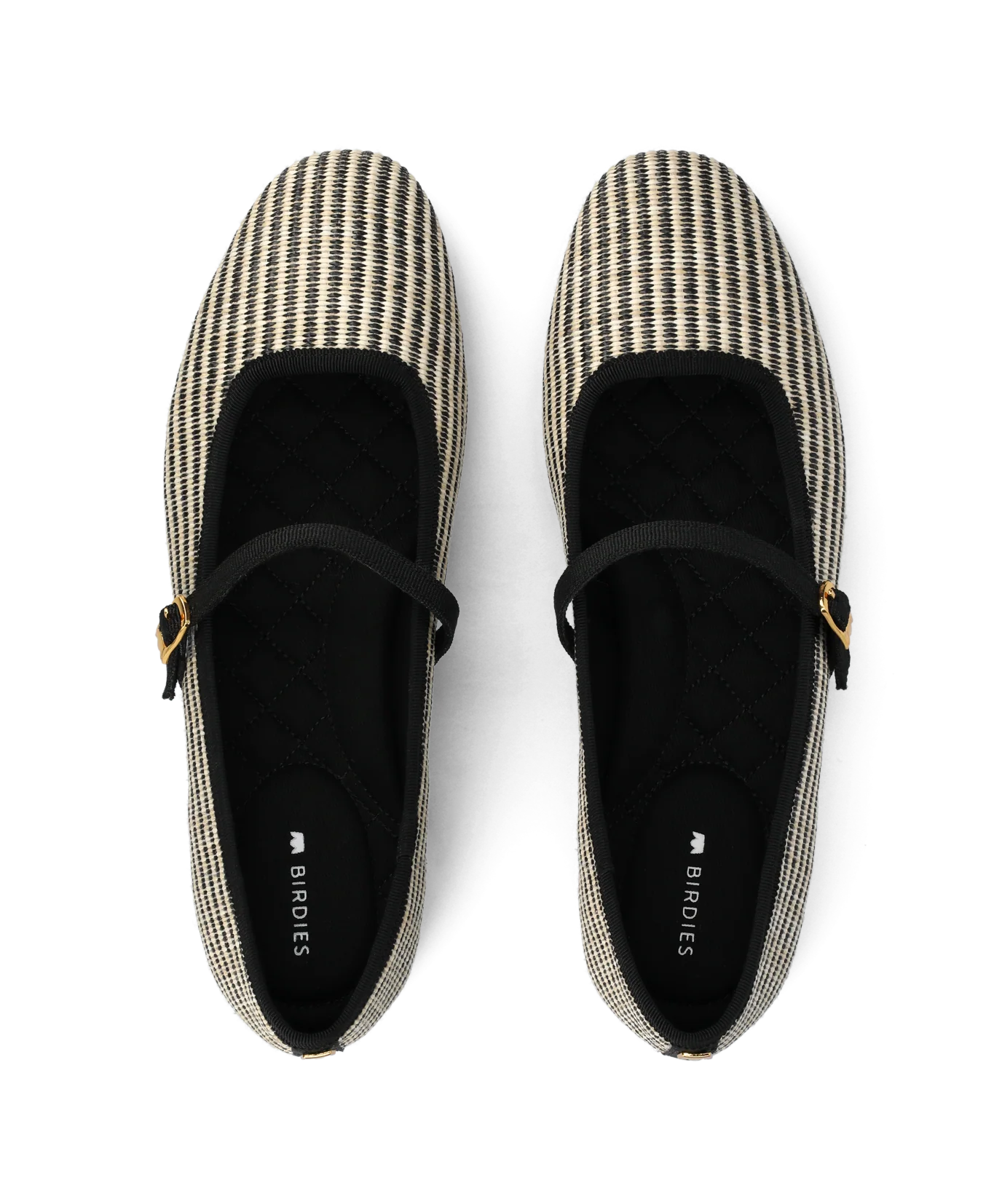The Hummingbird Mary Jane - Black/Off White Two Tone Raffia - Image 7