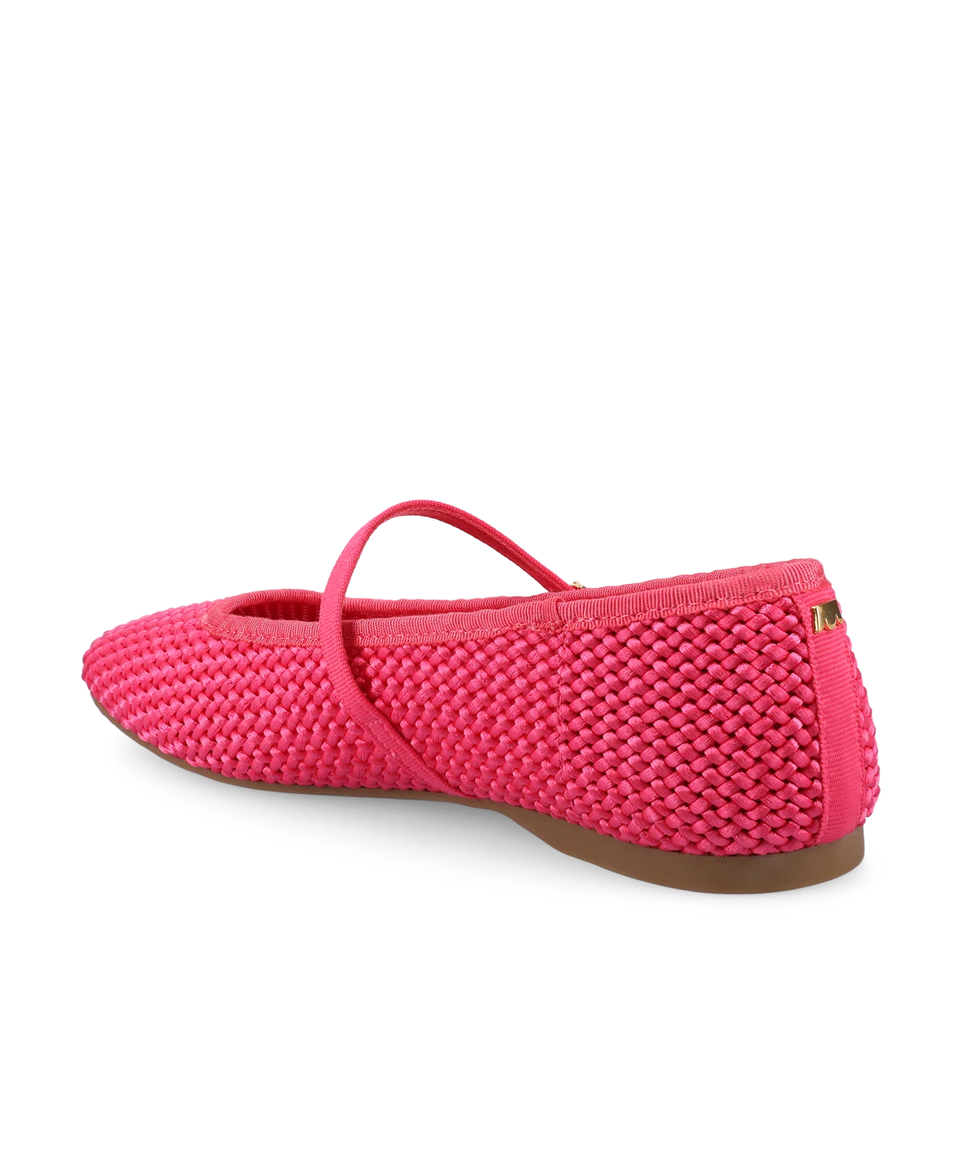 The Hummingbird Mary Jane - Hot Pink Woven Satin - Image 6