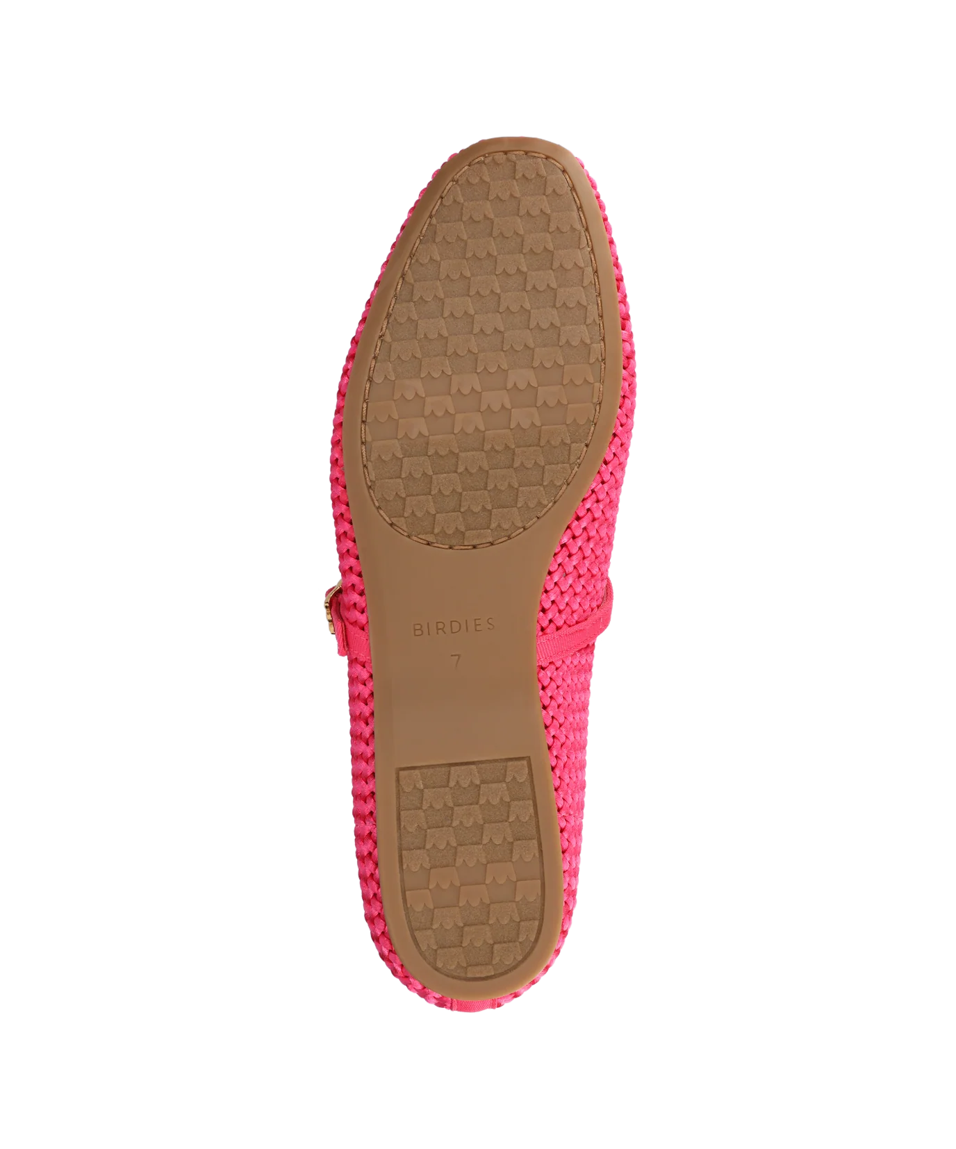 The Hummingbird Mary Jane - Hot Pink Woven Satin - Image 7