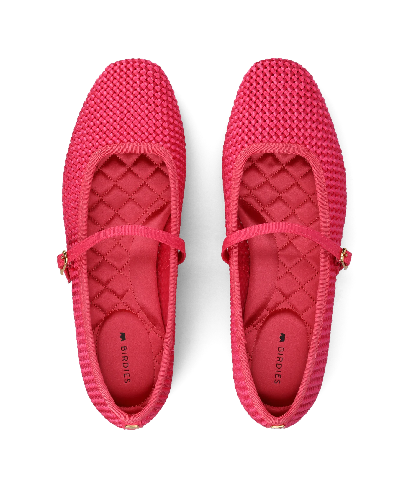 The Hummingbird Mary Jane - Hot Pink Woven Satin - Image 8