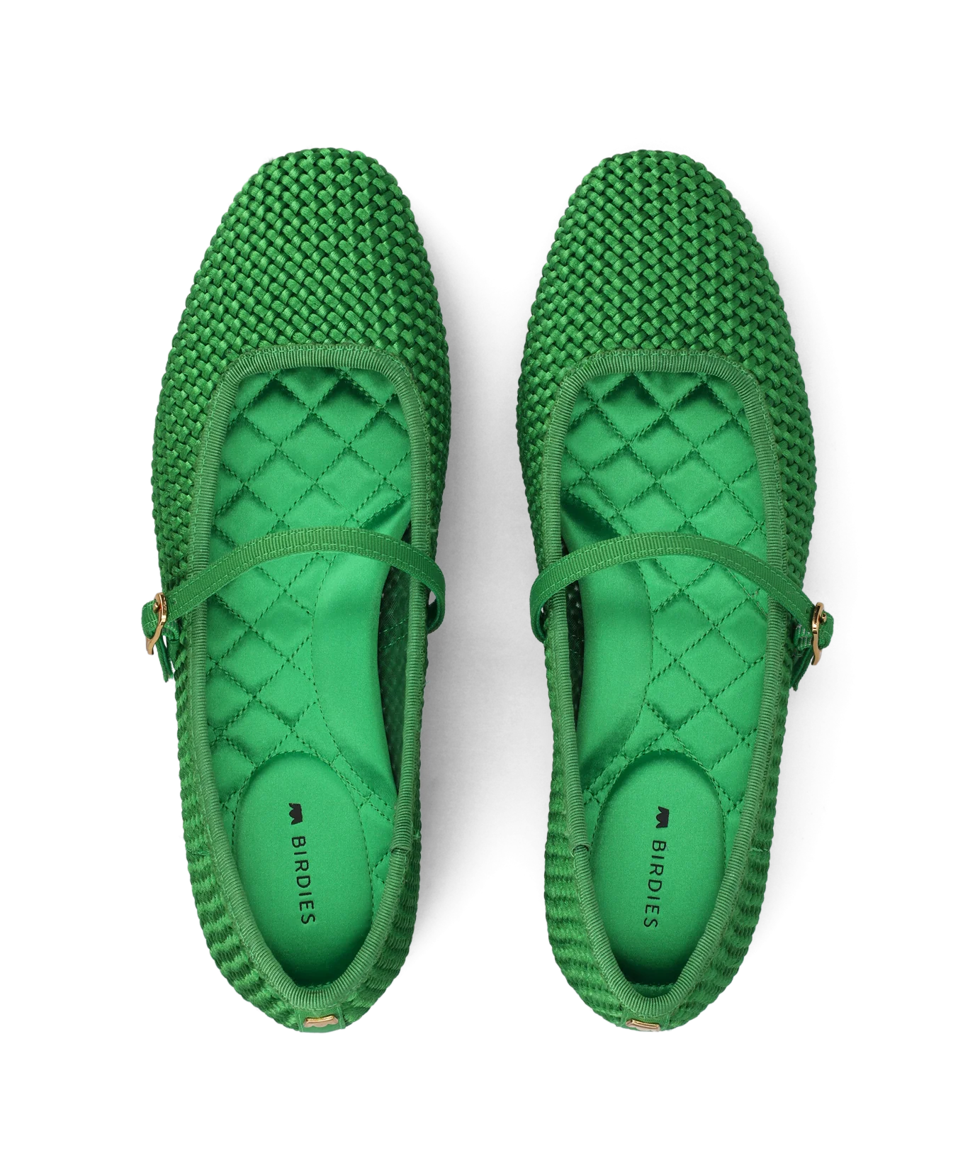 The Hummingbird Mary Jane - Kelly Green Woven Satin - Image 7