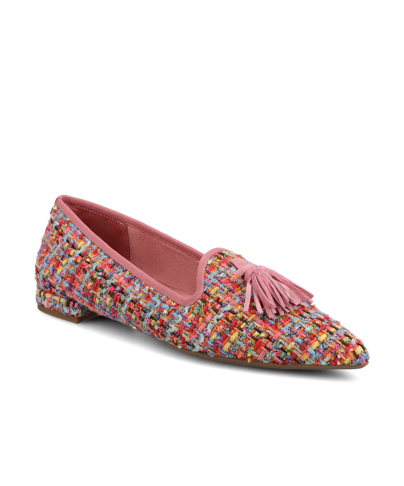 The Starfinch 15 Tassel - Pink Multi Tweed