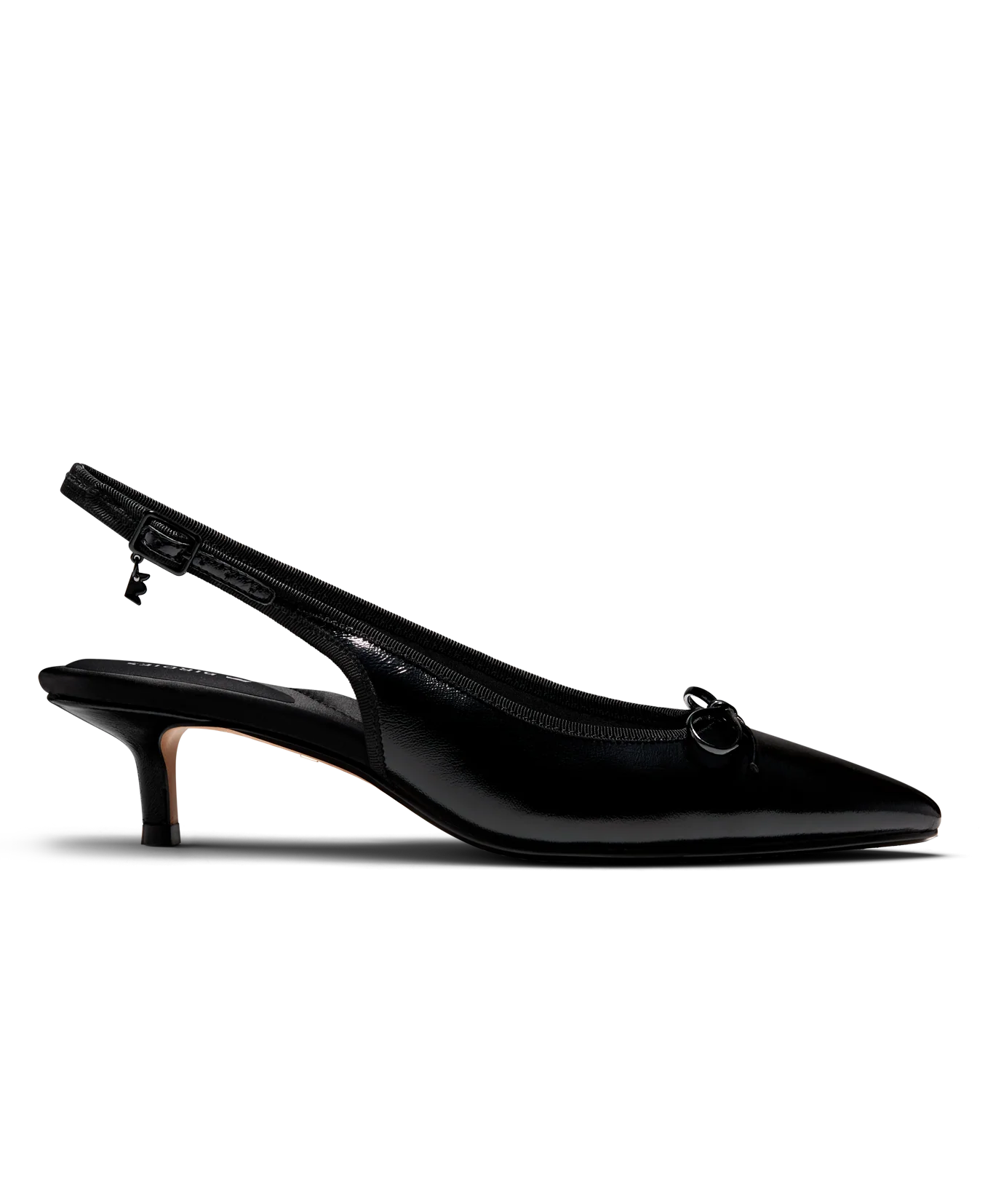 The Goldfinch Kitten Heel - Black Patent Leather - Image 4