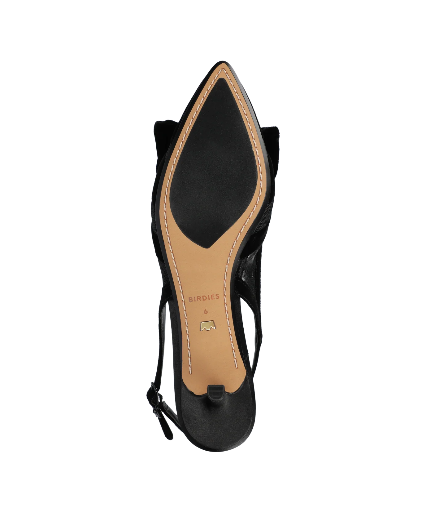 The Goldfinch Kitten Heel - Black Velvet Mesh - Image 3